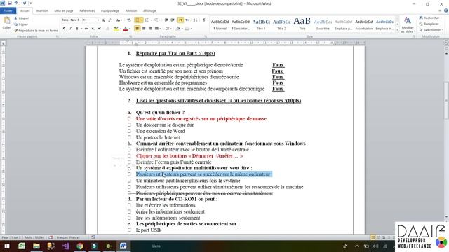 Correction Examen Fin de Formation | Système d'exploitation смотреть онлайн