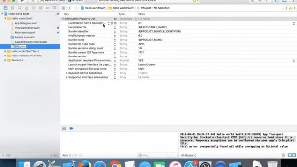 XCode Fix Issue: App Transport Security has blocked a cleartext HTTP. Stack Overflow