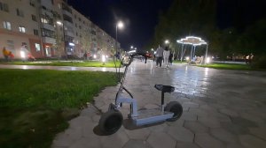 Самодельный электросамокат. Прогулка по отремонтированный улицы.