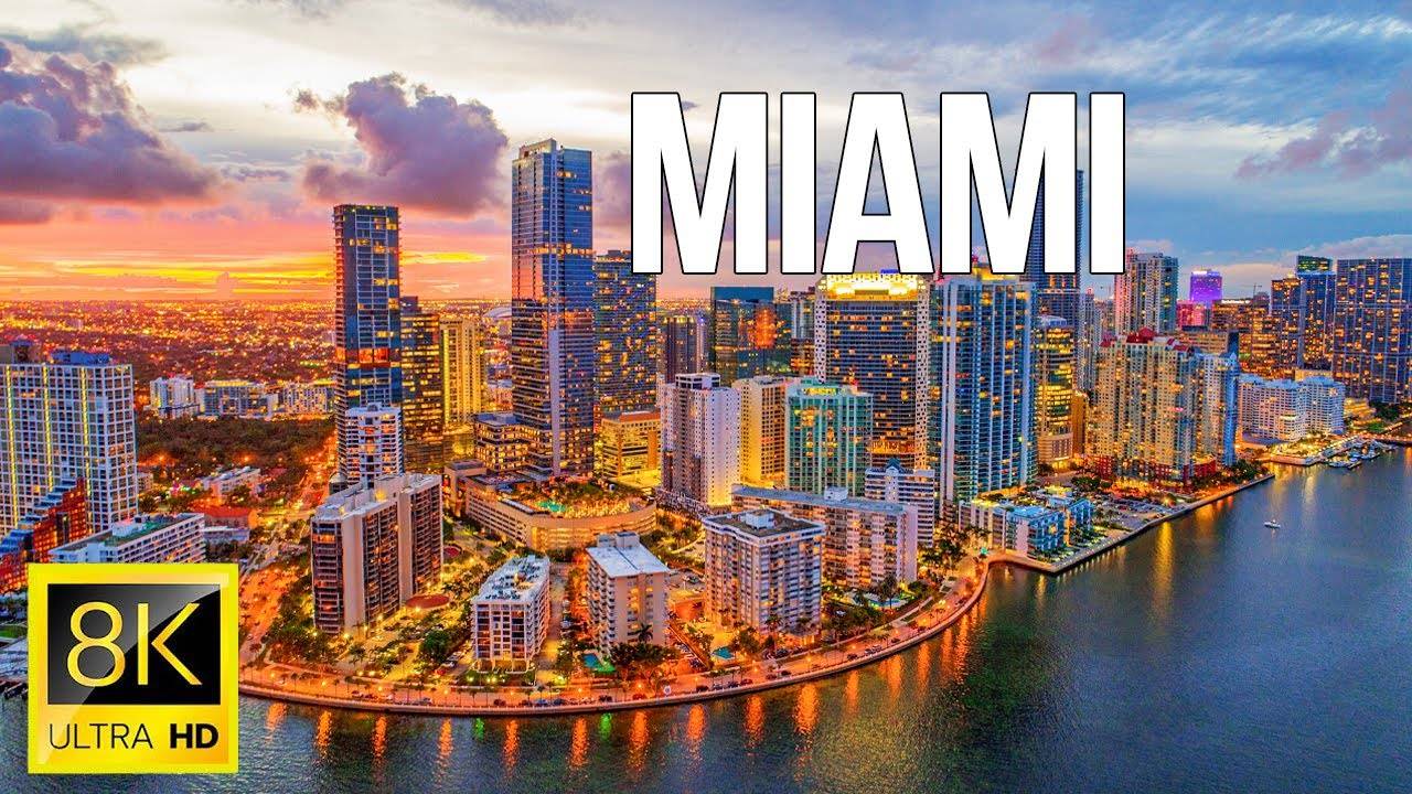 Miami Florida United States 4K Ultra HD Drone Footage 60 FPS смотреть онлайн