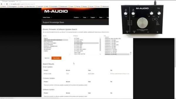 M-Audio M-Track 2X2 Series - Driver Installation