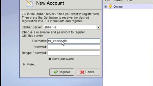 Register a new account in Coccinella смотреть онлайн