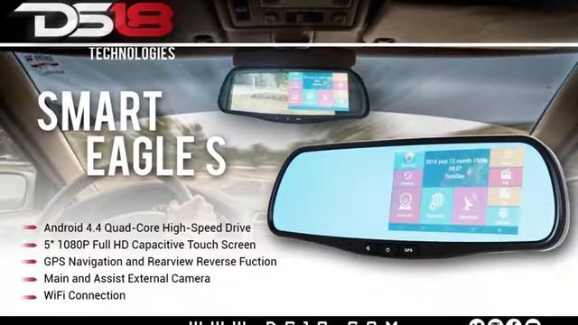 DS18 SMART EAGLE REARVIEW MIRROR & DASH CAM REC смотреть онлайн