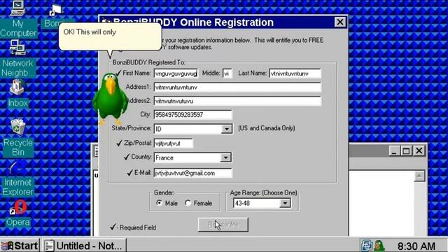 Running Bonzi Buddy on Windows 95??? смотреть онлайн