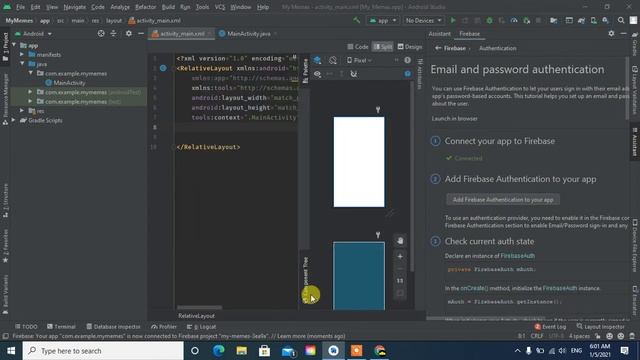 MyMemes-Social media app in Android studio | App connect to firebase database смотреть онлайн