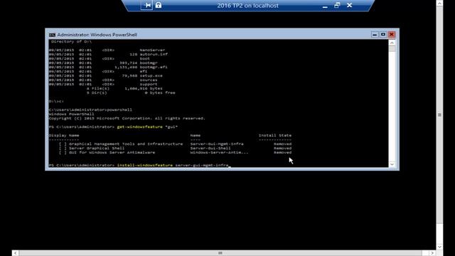 Install Local Admin Tools on Server 2016 TP2 смотреть онлайн
