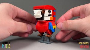 Собираем попугая из конструктора QBRIX KIDS - коллекция детских конструкторов с видеоинструкциями