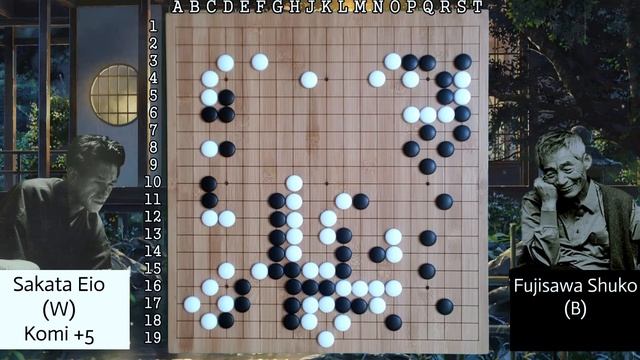 Sakata Eio vs Fujisawa Shuko (1963.9.29~30) - Real Board 바둑|BADUK смотреть онлайн