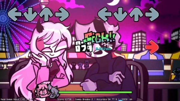 Friday Night Funkin' - "Heartbass" but Ruv and Sarvente Sings It (Date Week Mod)