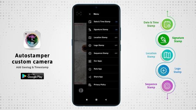 Know how Autostamper custom camera : Add Geotag & Timestamp App works!! смотреть онлайн