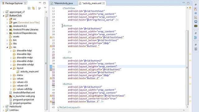 Android Tutorial - Set up a button with onClickListener part 2 смотреть онлайн