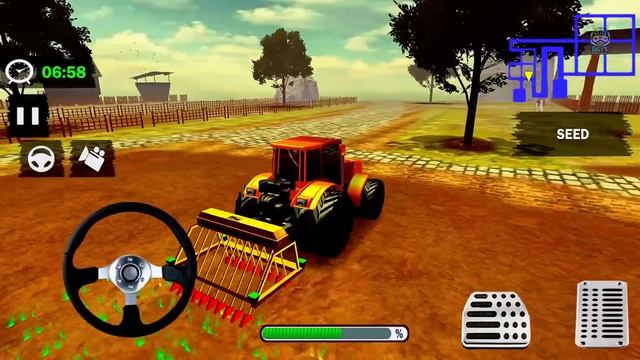 Real Tractor Farming Simulator - Tractor Driving 2020 - Android Gameplay смотреть онлайн