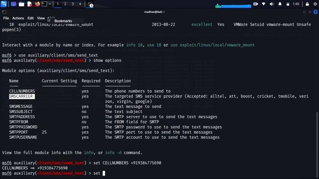 Sms Spoofing Use Metasploit Framework In Kali Linux. #cybersecurity #kalilinux #trending смотреть онлайн