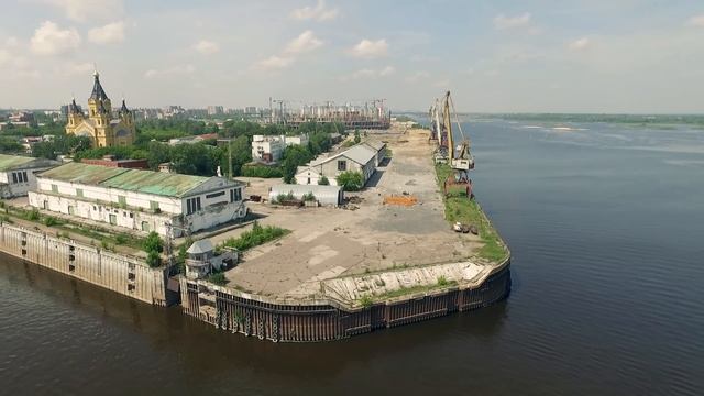 Нижегородский грузовой речной порт (аэросъемка г. Нижний Новгород)