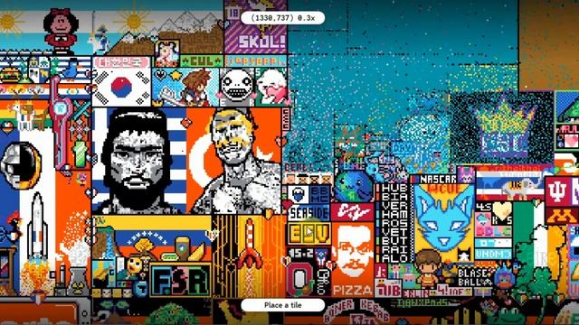 Famous Paintings On Reddit r/place in 2022 смотреть онлайн