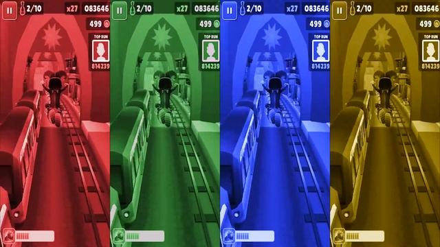Subway Surfers Barcelona Multicolor Endless Run Gameplay - Red Vs Green Vs Blue Vs Yellow (Android) смотреть онлайн