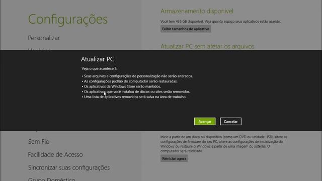 VÍDEO AULA - COMO FORMATAR O WINDOWS 8 SEM USO DE CD/DVD OU PENDRIVE смотреть онлайн