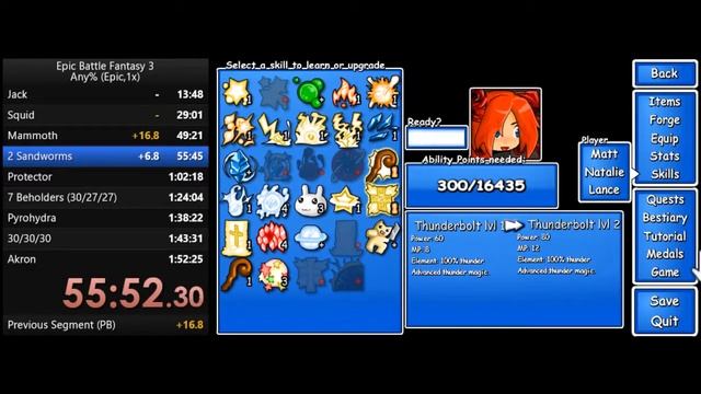 Epic Battle Fantasy 3 Any% Epic Mode (1:51.24)