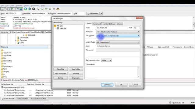 Filezilla FTP Client (220 Microsoft FTP Service) Fix Error Connect смотреть онлайн