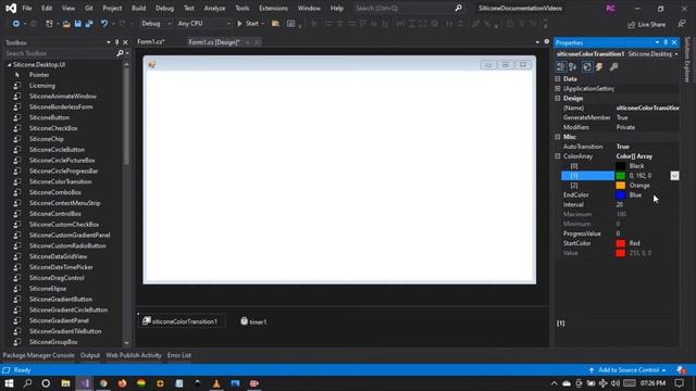 C# Background Color Transition - Winforms and Visual Studio IDE смотреть онлайн