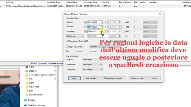 Come cambiare data e ora di creazione e di modifica di file in Windows смотреть онлайн