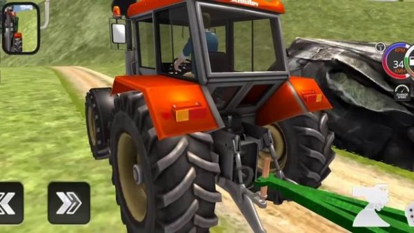 real tractor trolley cargo farming simulator - offroad tractor farming game - Android game play#24