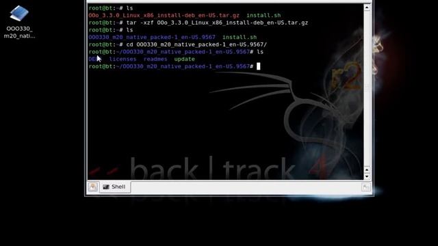 Installing OpenOffice 3.3 on Backtrack 4 R2 смотреть онлайн