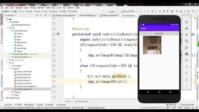 19 - Android Studio Tutorial(take photo from Gallary)|كيفية اخذ صورة من المستعرض смотреть онлайн
