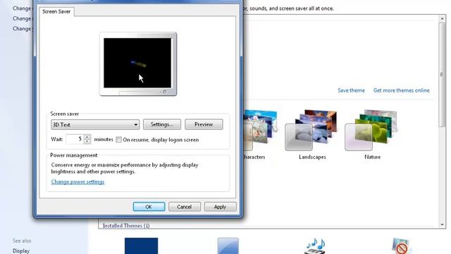 Windows 7: Changing Screen Saver's Settings смотреть онлайн