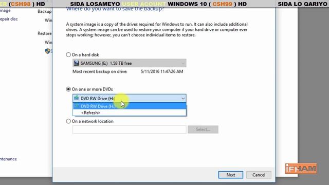 SIDA LOSAMEYO BACKUP WINDOWS 10 (CSH125 ) смотреть онлайн