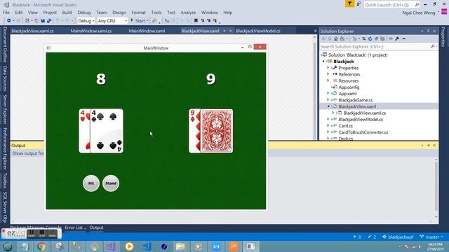 BlackJack demo using WPF and Prism (Free Source Code) смотреть онлайн