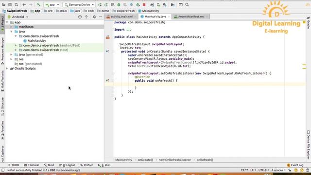 127 Android SwipeRefreshLayout (Refresh) | Online Training Download app from below link смотреть онлайн