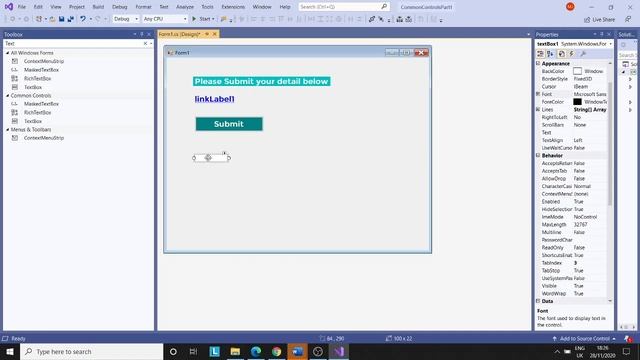 Windows Forms Controls Button,Label,LinkLabel,TextBox,RichTextBox,Radio Button,Checkbox Part 1 смотреть онлайн