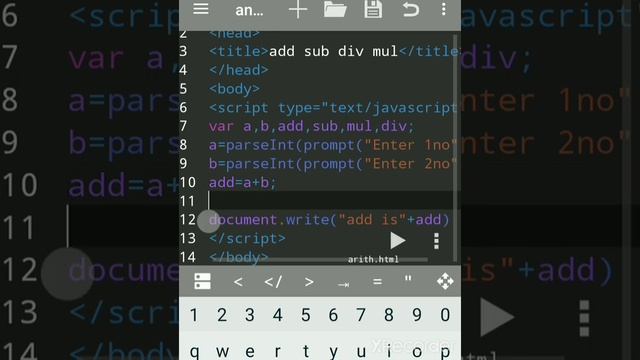 Arithmetic operations in JavaScript | JavaScript code for arithmetic calculator | anWriter JavaScri смотреть онлайн
