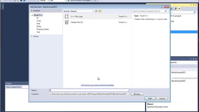 Black Scholes implemented in C++ Microsoft Visual Studio Express смотреть онлайн