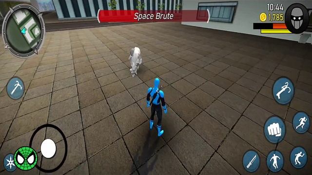 Blue Ninja Spiderman Rope hero - blue ninja VS space Brute #1- Android Gameplay смотреть онлайн