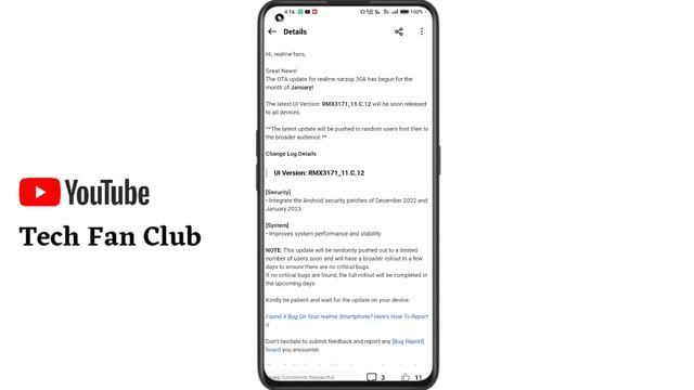 Realme Narzo 30a New Software Update January 2023/Realme UI 3.0 Android 12/Update C.12/New Features смотреть онлайн