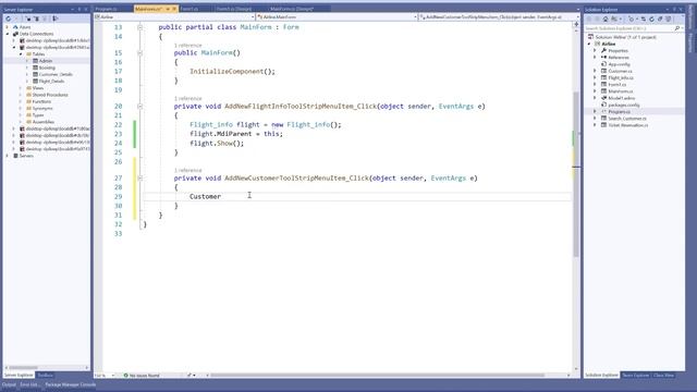Airline reservation system project in Windows Forms C# Part-9/10 смотреть онлайн