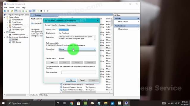 Windows 10 Home : How to disable or enable App Readiness Service смотреть онлайн