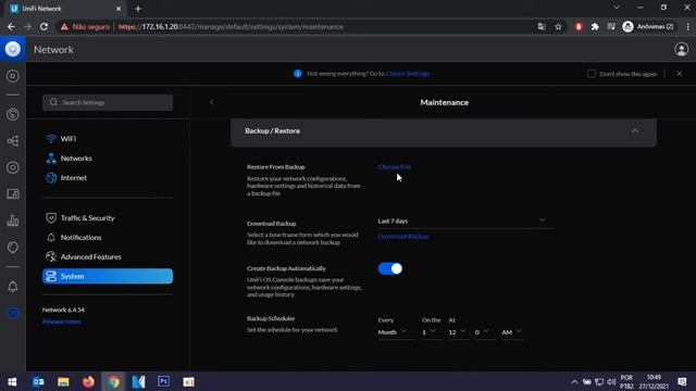 Como Fazer o Backup e Restauração no UniFi Controller Ubiquiti смотреть онлайн