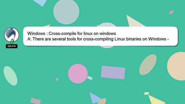 Windows : Cross-compile for linux on windows смотреть онлайн