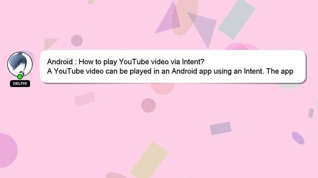 Android : How to play YouTube video via Intent? смотреть онлайн