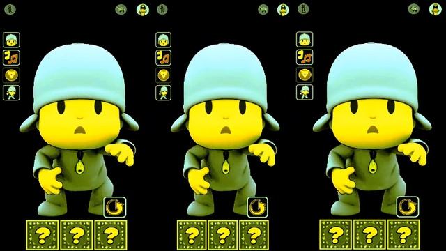 Talking Pocoyo Colors Reaction Compilation black background/Gameplay for BabyKid #10 смотреть онлайн