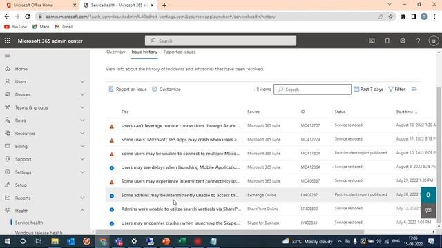 Service Health Check Office 365 and Azure смотреть онлайн