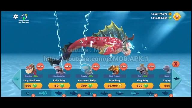 Hungry Shark Evolution MOD APK Unlimited Coins/Gems Version 10.5.0 смотреть онлайн