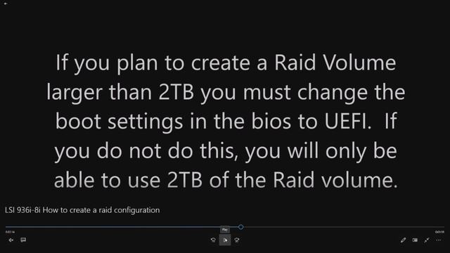 How to create a Raid Configuration using a Dell LSI 9361-8i Controller смотреть онлайн