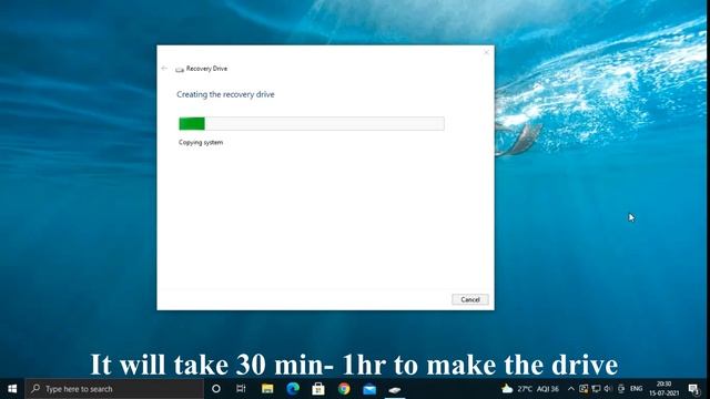How make a Recovery Drive of windows 10/ Backup drive of Windows 10/ Windows 10 Bootable Drive смотреть онлайн