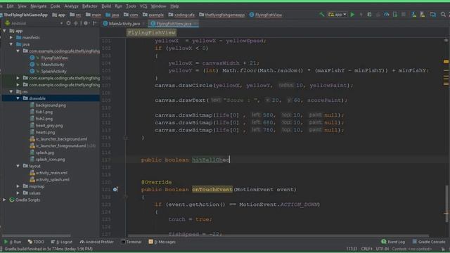 Android Studio Game Tutorial 08 set Score And Yellow Ball - Android Game Development Tutorial смотреть онлайн