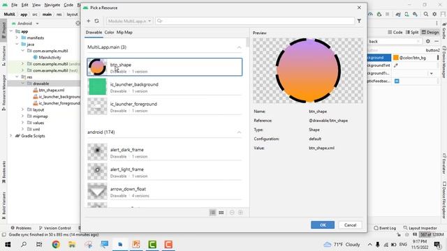Android studio changing view shape, Multilanguage, color.xml смотреть онлайн