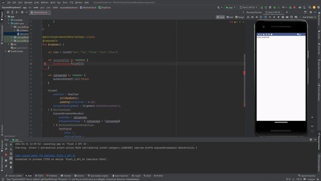 Dropdown Menu - Jetpack Compose (Android Tutorial, ExposedDropDownMenu) смотреть онлайн